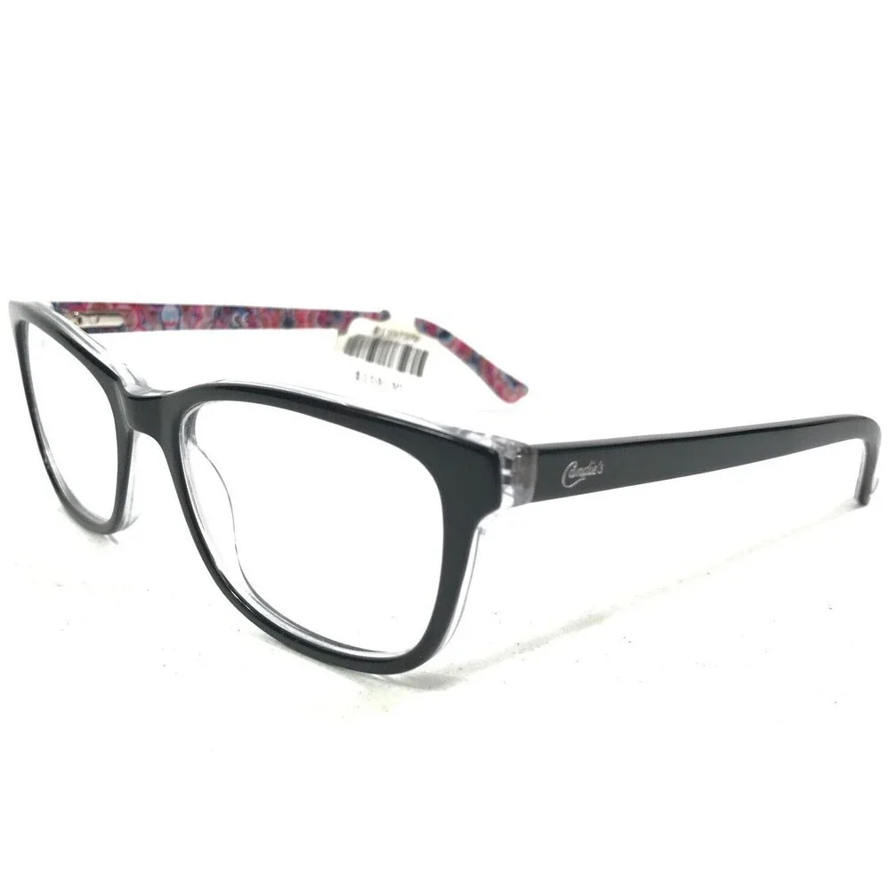 Candies Eyeglasses Frames CA0504 005 Black Clear Square Full Rim 51-17-135